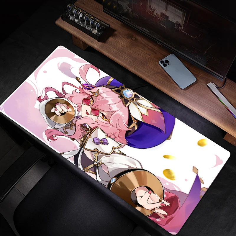 

Genshin Impact Gaming Mouse Pad 900X400 Xxl Collei Kawaii Mousepsd Desk Mat Cute Non Slip Overlock Soft Anime Genshin Mouse Mat