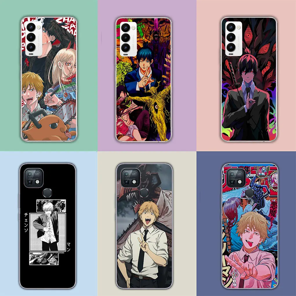 Чехол для телефона Chainsaw Man Gir Denji Makima Motorola Moto Edge 40 50 Pro 30 neo 20 Ultra One Fusion E22 E40 E30 мягкий