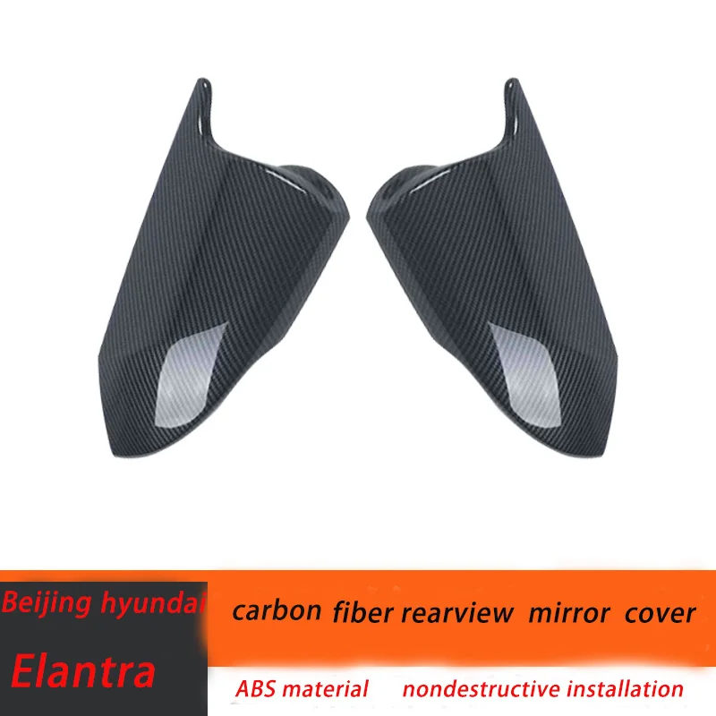 

2piece For Hyundai Elantra Car Side Door Rearview Turning Mirror Sticker Cover Trim ABS Carbon Fibre Accessories