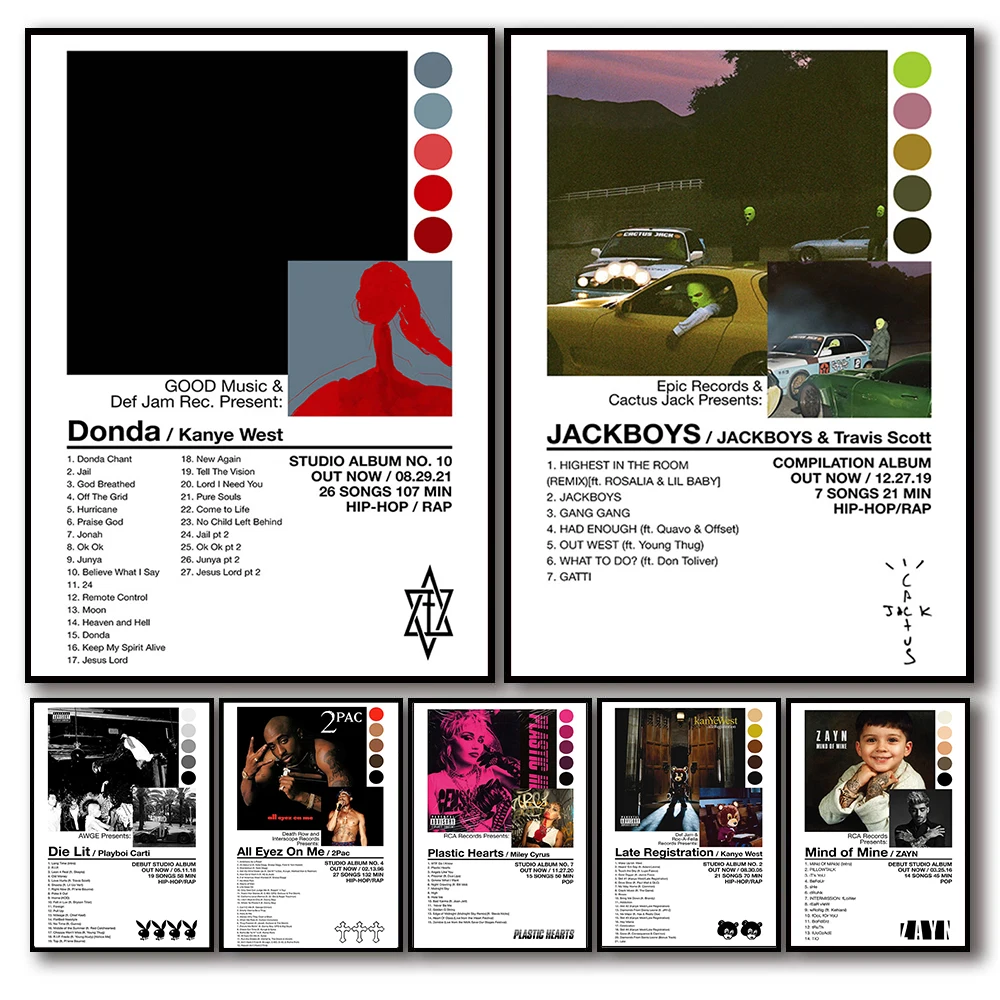 

Альбомный плакат в стиле хип-хоп для скандинавской поп-музыки, эстетический Rapper 2PAC, рок-группа, холст, украшение для стены, искусство