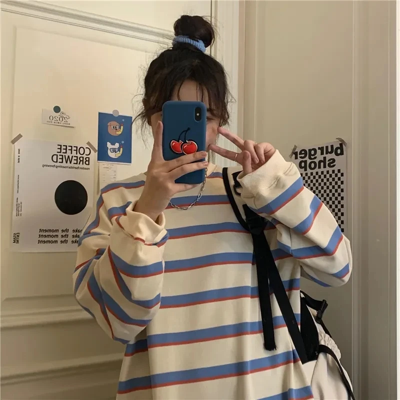 Весна 2022 Женские Модные свитшоты спортивные костюмы Топ с длинным рукавом