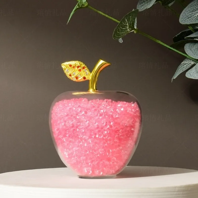 Elegant Crystal Apple Sculpture for Rosh Hashanah, Wedding Anniversary Gift & Home Decor | Sparkling Table Centerpiece (art.: 3920d2dda0fc4) - 3920d2dda0fc4