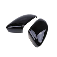 pair for vw beetle cc eos passat scirocco glossy black mirror cover caps rearview mirrors cover case car side wing mirrors cover