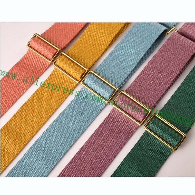 Adjustable Solid Color Fabric Shoulder Strap For Designer Lady Handbag Women Pochette Purse Carry Belt Bag Parts Replacement