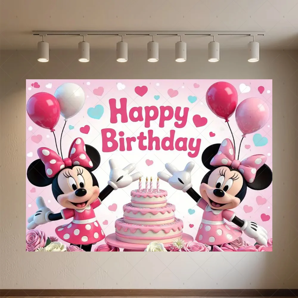 

Фон Disney Минни Маус Розовый