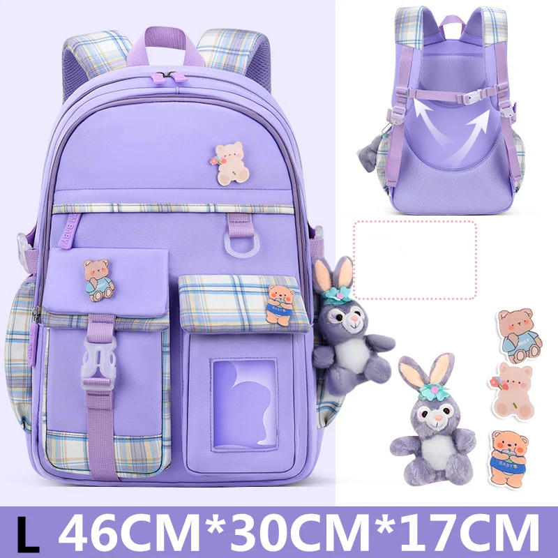 

Портфель для начальной школы для девочек 1-3-6 классов милые Мультяшные рюкзаки 2 размера из полиэстера Детские нейлоновые сумки женский рюкзак