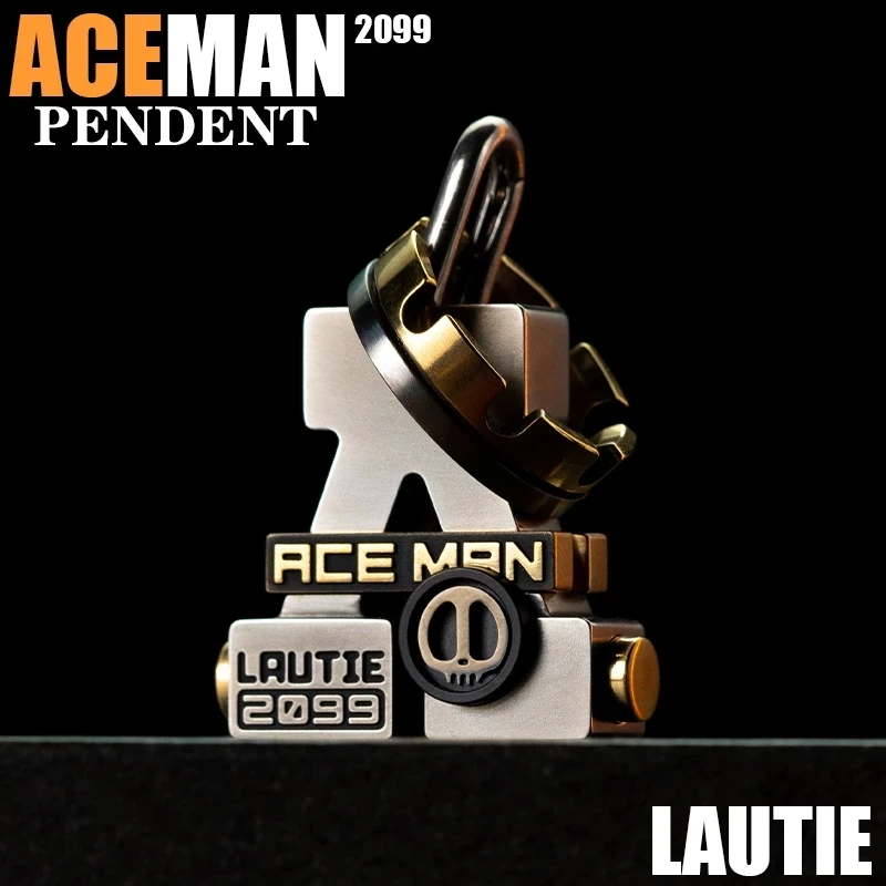 LAUTIE ACEMAN Pendent Champion Crown Necklace Pinky Ring Man Metal EDC Toys Limit 299pcs