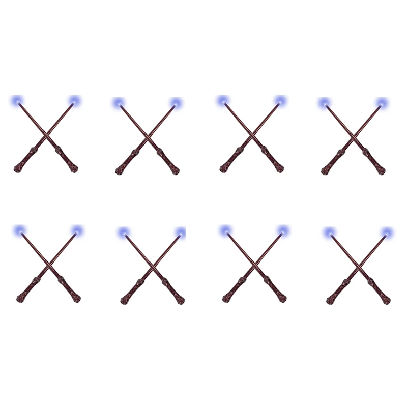 

16Pcs Light Up Magic Wizard Wands Sound Illuminating Toy Wand For Kids Girls Boys Party Cosplay Accessory Brown
