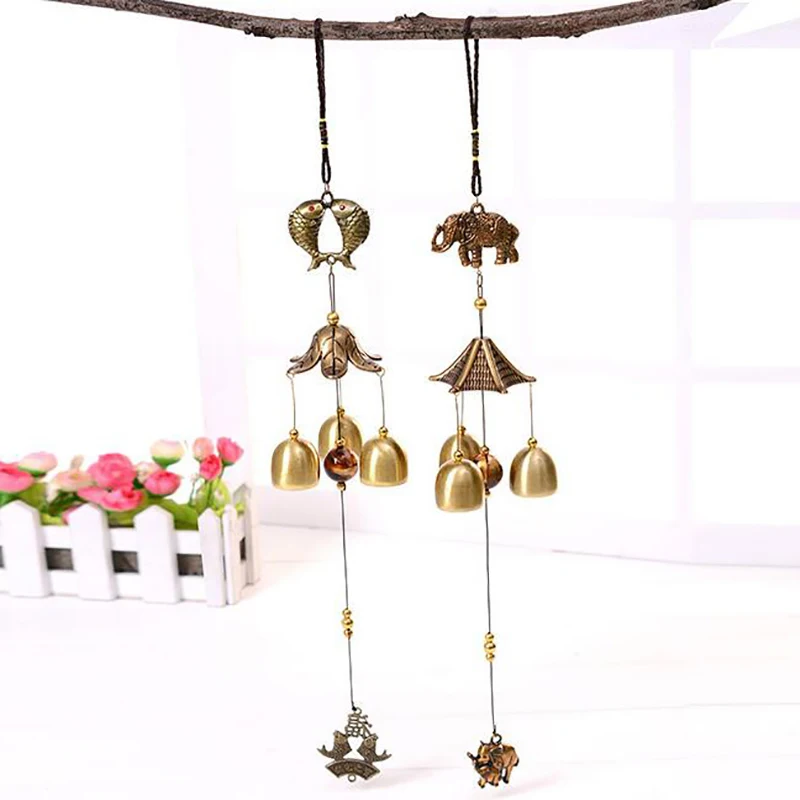 

1Pc Outdoor Antique Copper Wind Chime Outdoor Living Decoration Metal Wind Chimes Garden Decoration
