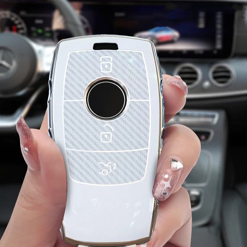 

Car Remote Key Fob Cover Case Holder Shell for Mercedes Benz A C E S G Class GLC CLE CLA W177 W205 W213 W222 X167 AMG Keychains