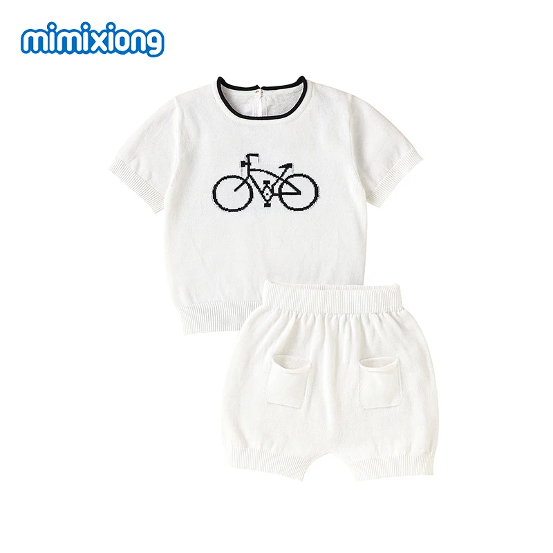 

2 шт., Детская Хлопковая футболка с коротким рукавом и шорты