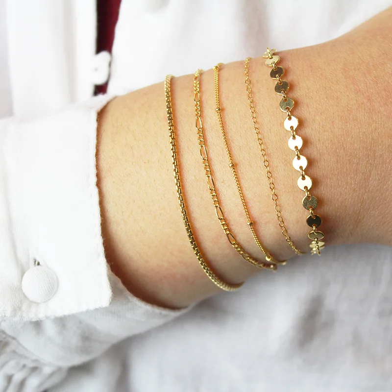 

YWZIXLN Boho Classic Engraved Multilayer Geometry Chain Trendy Bracelet Accessories Best Gift For Women Wholesale B060