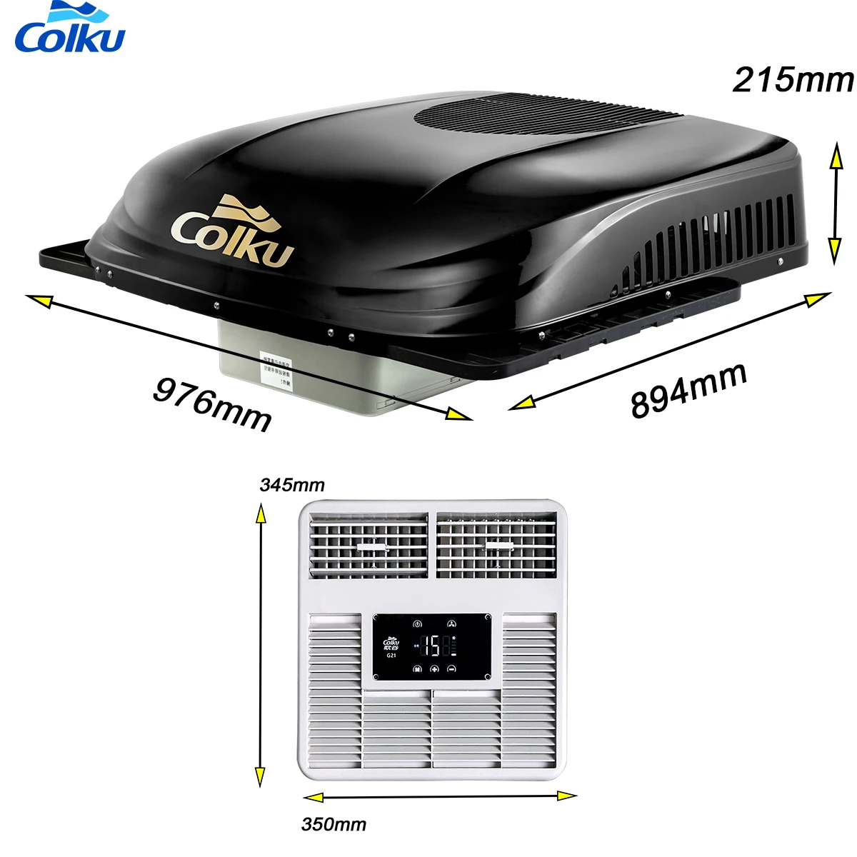 

Electric battery split and van roof top 24v 12v dc air conditioner for truck tractor Camper Caravan RV Cooling capacity 2200W