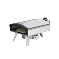 stainless steel gas pizza oven with electric automatic motor outdoor garden electric gas pizza oven
