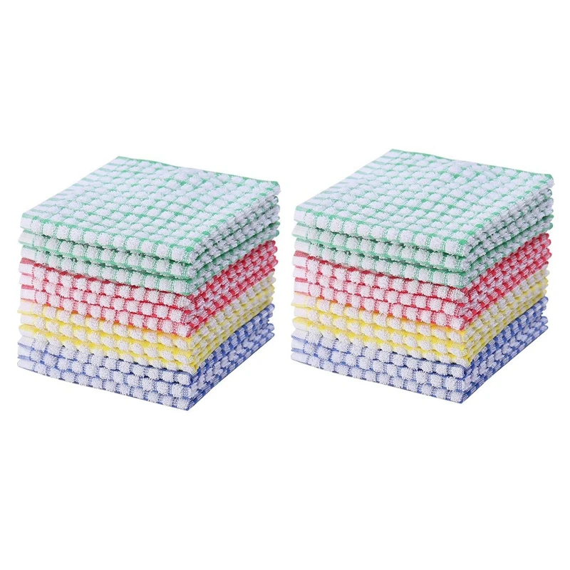 

Dishcloths For Kitchen - 20 Pack Of Eco-Friendly Dish Towels And Dish Cloths Sets For Kitchen- Absorbent Dish Cloth