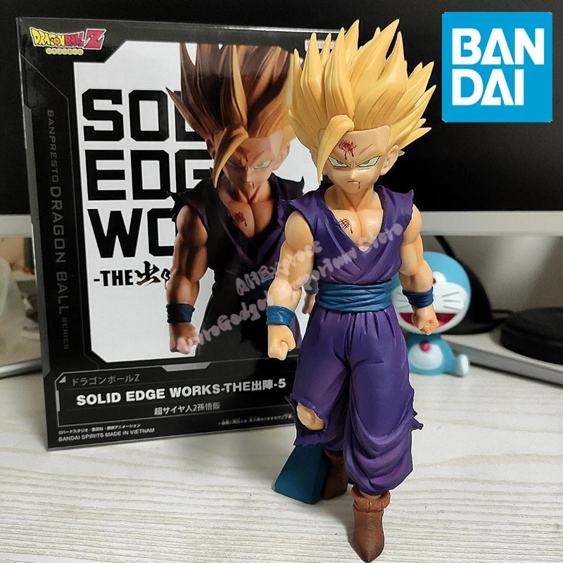 

Original Bandai Banpresto Dragon Ball Z Figure Son Gohan Solid Edge Works Action Figurines Anime Collectible Model Statue Toys