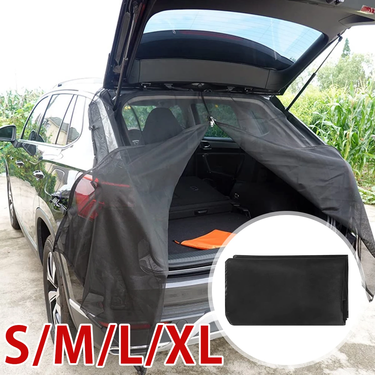 

new Car Tailgate Mosquito Net Magnetic Car Tailgate Awning Nylon Rear Windshield Sunshade Rear Tent Sunshade Screen Trunk