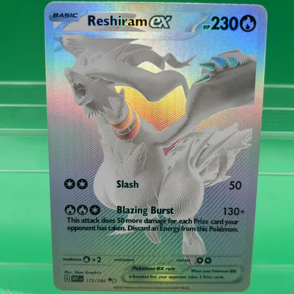 Фото Коллекционные карты PTCG 2025 SV11 Zekrom Reshiram Victini DIY, самодельная одиночная карта, классическая игра, аниме-карта, подарочная игрушка №4