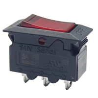 kuoyuh 94n series 5a red lamp 220vac reset push rocker switch circuit breaker