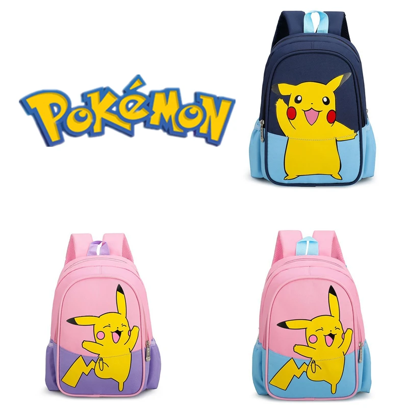 

Pokemon Schoolbag Cartoon Pikachu Casual Canvas Student Children's Day Christmas Birthday Gift Japanese Anime Peripherals
