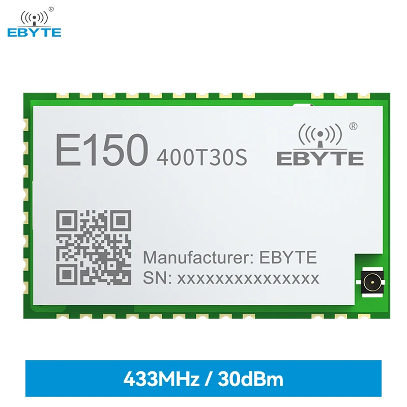 Модуль LoRa 410,125 ~ 493,125 МГц EBYTE Φ 30 дБм IPEX 10km Modbus RTU встроенный PA + LNA 4 входной и выходной Модуль UART