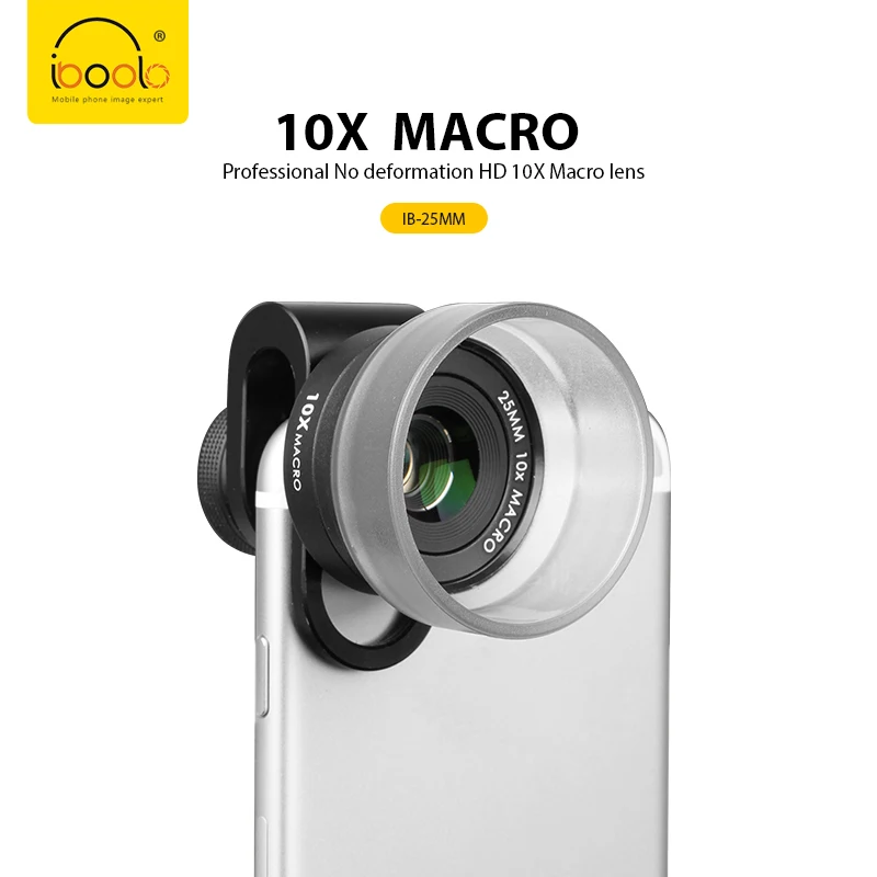 Фото Макрообъектив IBOOLO 25 мм для мобильного телефона, профессиональный HD-объектив с 10-кратным увеличением №2
