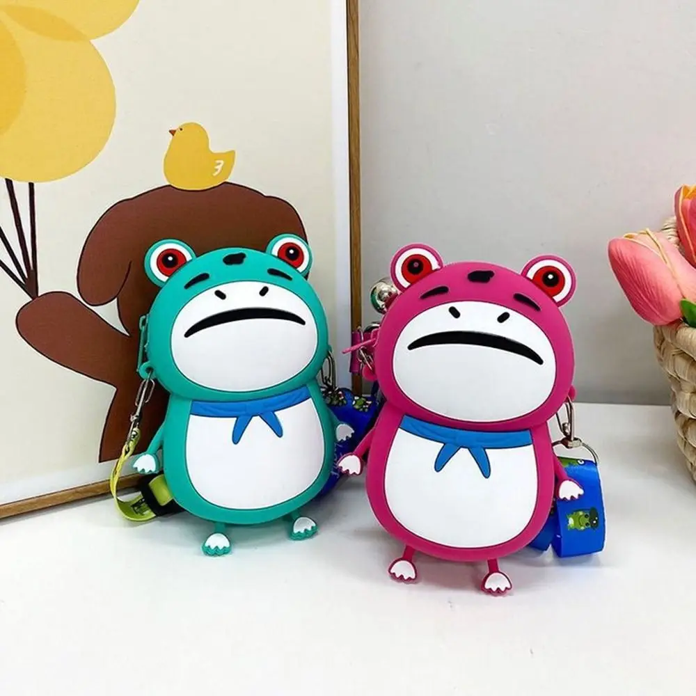 

Animal Silicone Frog Crossbody Bag Cartoon Cute for Children/Kids Girl Boy Students Outdoor Travel