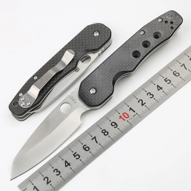 

NEW C240 Camping Folding Knife Carbon Fiber Handle S30V Steel Sharp Outdoor Survival Hunting Knife EDC Self-defense Tool