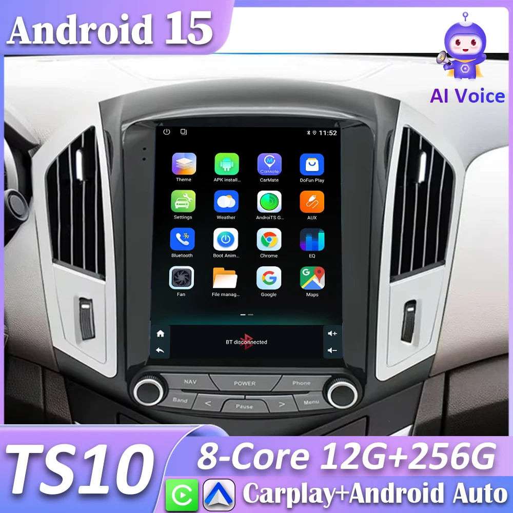 Фото Для Chevrolet Cruze J300 J308 2012-2015 автомобильный радиоприемник Carplay навигация GPS стерео Android авто экран дисплей Bluetooth авторадио №1