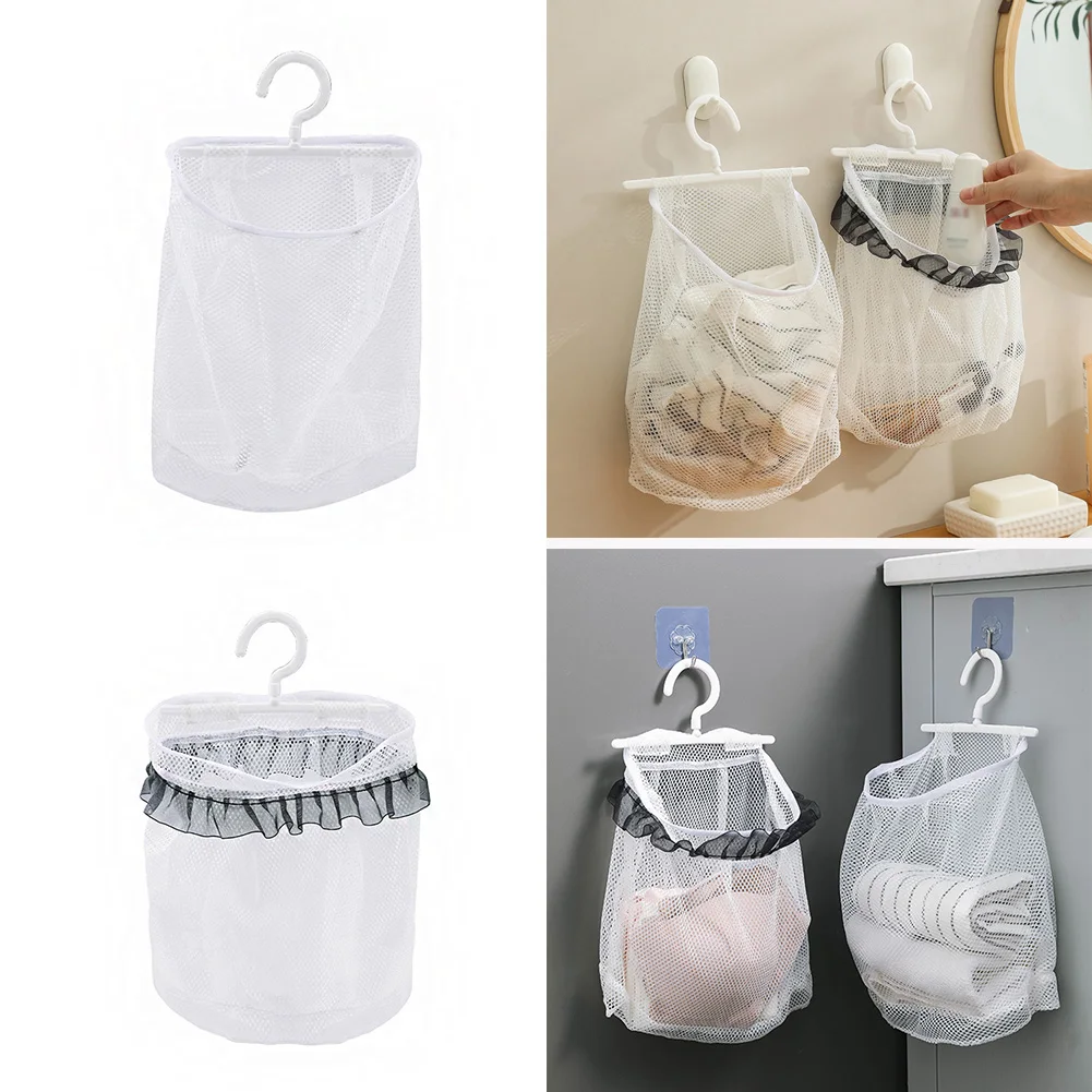 

Wall Mount Storage Bag Kitchen Fruit and Vegetable Storage Bag Bathroom Cosmetics Clothes Storage Mesh Bag Household Supplies