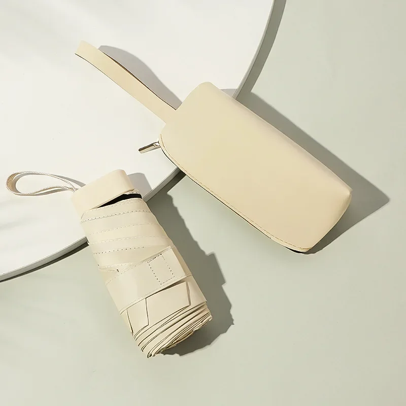 

Мини-карманный зонт для женщин, плоский 6, складной УФ-солнцезащитный крем, водонепроницаемый солнцезащитный маленький зонт от дождя и солнца Guarda Chuva