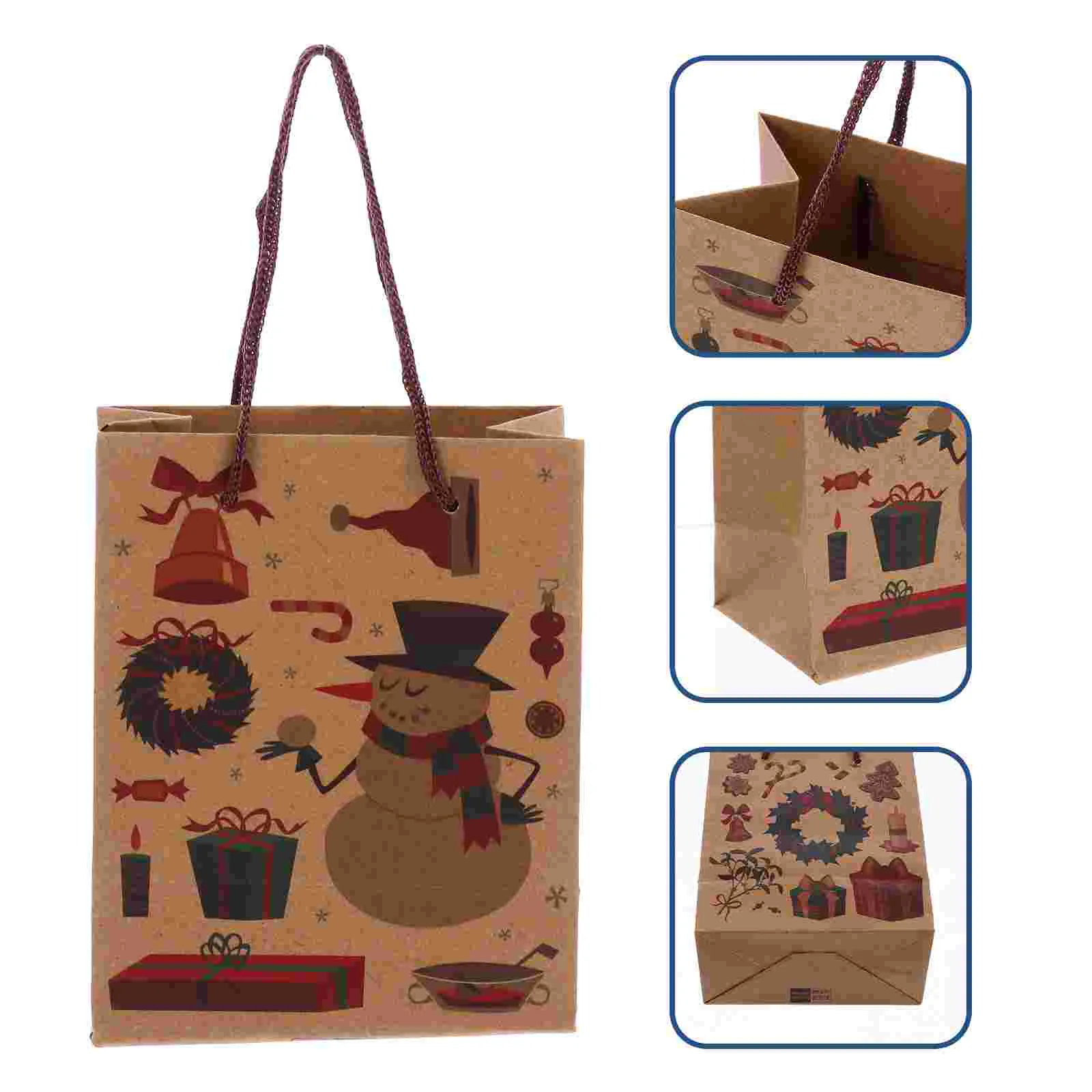 

12 pcs Kraft Paper Christmas Lovely Holiday Goodies Party Favors for Kids