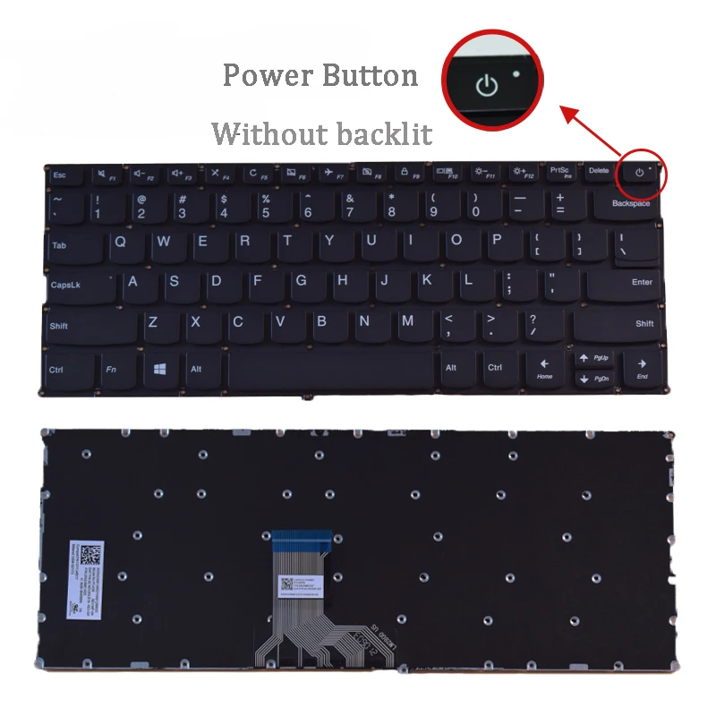 

New Laptop Keyboard Without Backlit For Lenovo 320S 7000-13 K42 K43-80 V530S V720S-14 6-14IKB