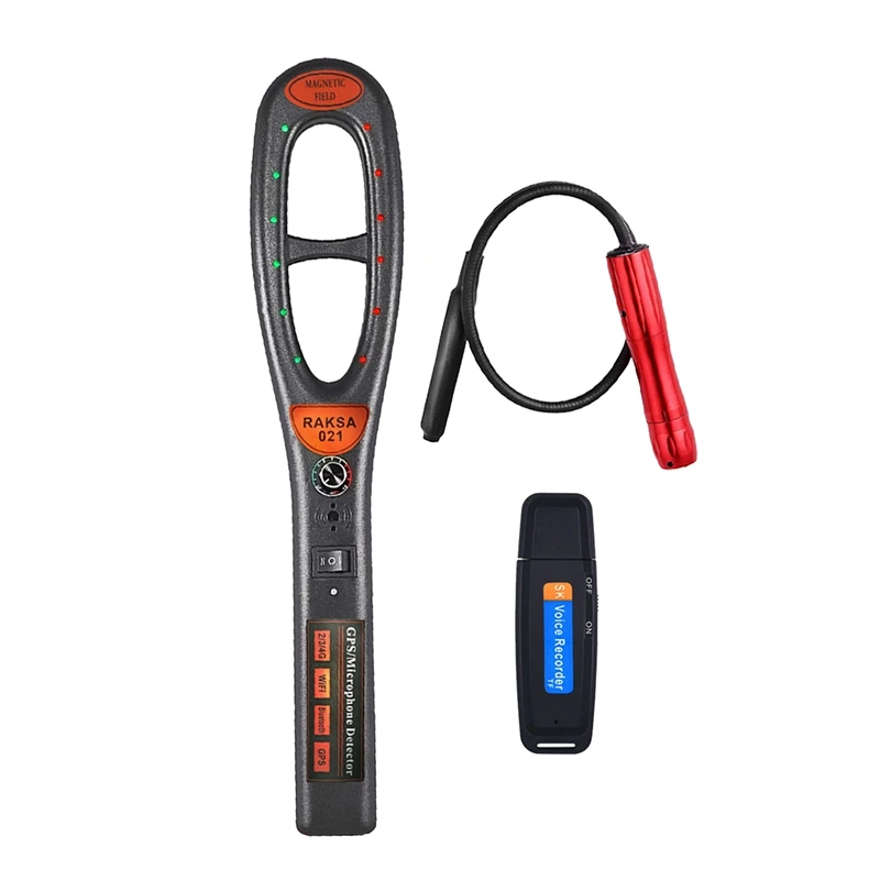 

Raksa 021 Wireless Car GPS Signal Detector RF Signal Detector With USB Voice Recorder
