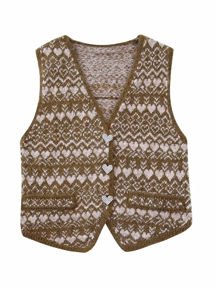 

Женская жаккардовая майка на пуговицах, с V-образным вырезом