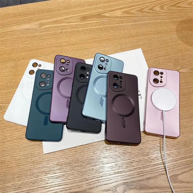 For Oppo Find X5 Pro For Magsafe Soft Phone Case For Find X5 Pro Capa Magnetic Lens Protective Cover For Find X5 Magsafing Cover