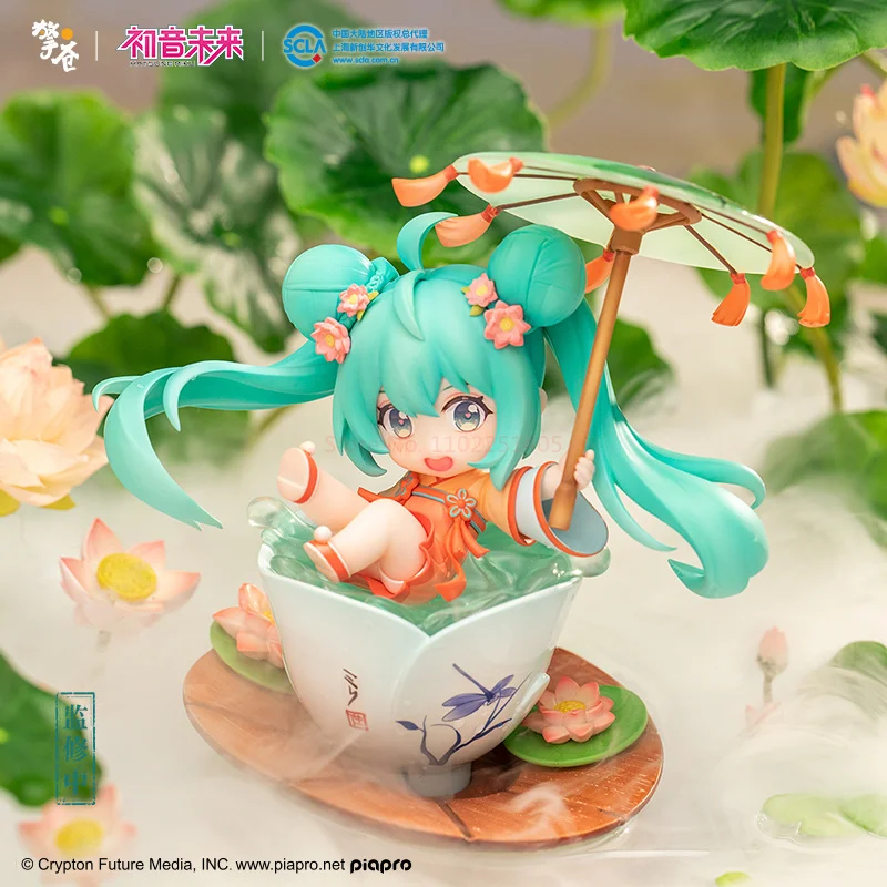 

15cm Original Hatsune Miku Figure Lotus Pond Qversion Anime Pvc Model Doll Toys Figurine Collection Ornaments For Toy Gifts