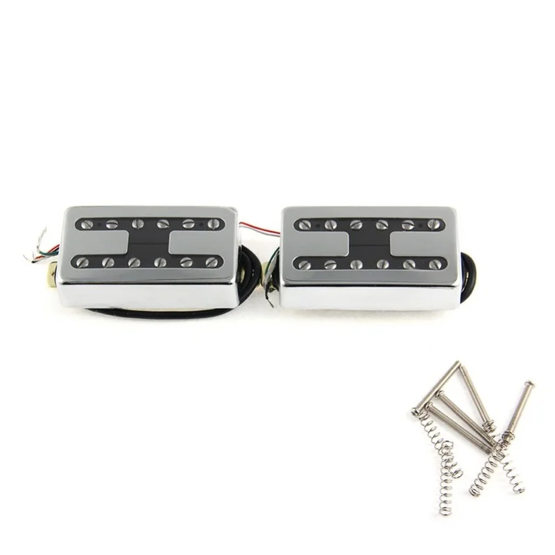 

1 Pair LP Guitar Humbucker Pickup Double Row Adjustable Screw Pin Pickup with H-shaped Housing