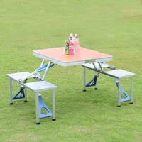Outdoor folding table and chair aluminum alloy piece stall propaganda travel picnic barbecue carrying convenient set WF606941