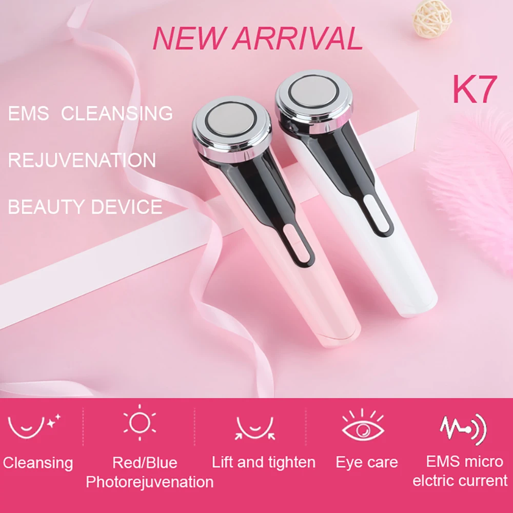 

6 in 1 EMS Led Photon Light Therapy Device Face Lifting Massager Vibration Tighten Skin Beauty Instrument Remove Wrinkle Dropshi