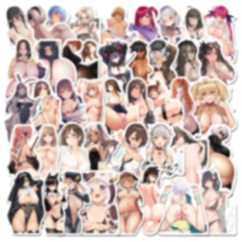 

52 Non-repetitive Sexy Nude Girls Cute and Versatile Fire Eye Welfare Bikini Outerwear Stickers Waterproof (as You Think)