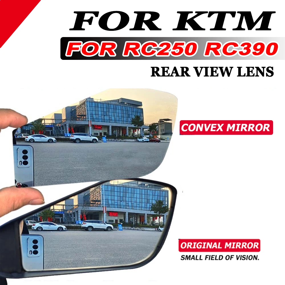 

For KTM RC 390 250 RC RC390 RC250 Accessories Rearview Mirrors Lens Expand Field of View Convex Mirror Replacement Parts
