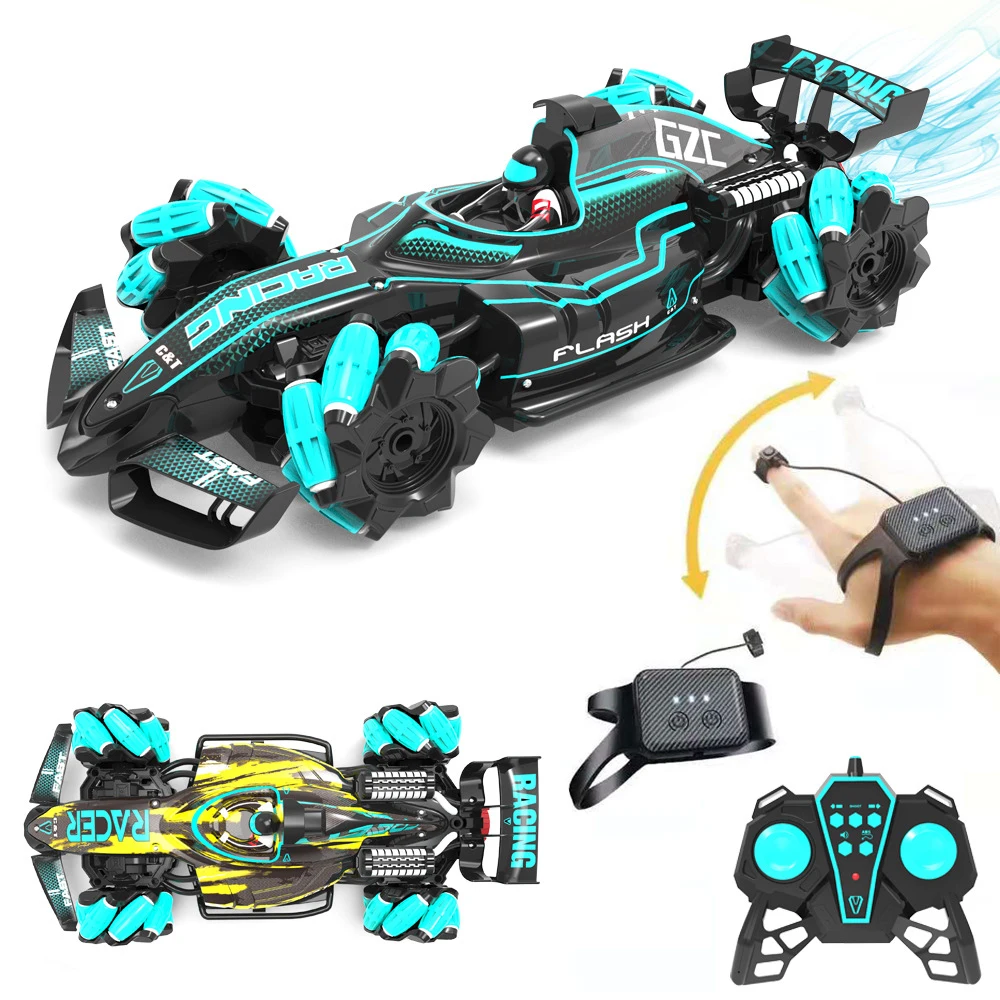 

Watch gesture Remote Control Car 1:12 Four-wheel Drive RCl F1 Luminous Spray drift Stunt Car kids rc toys