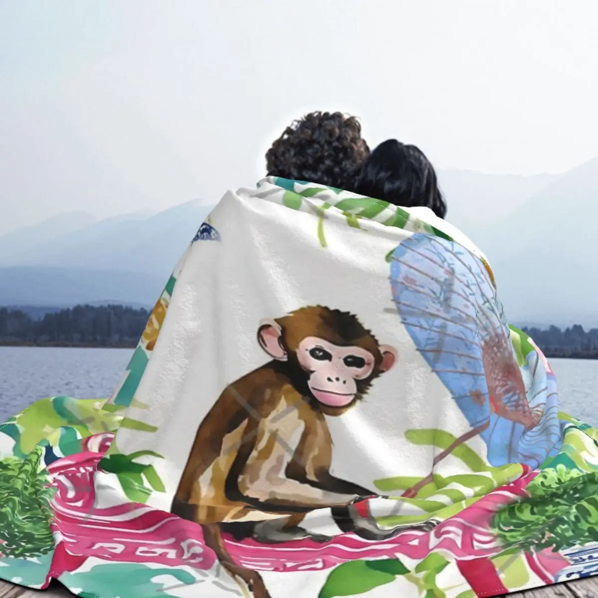 Обезьянки в Китае стены для сада одеяла пледы одеяло