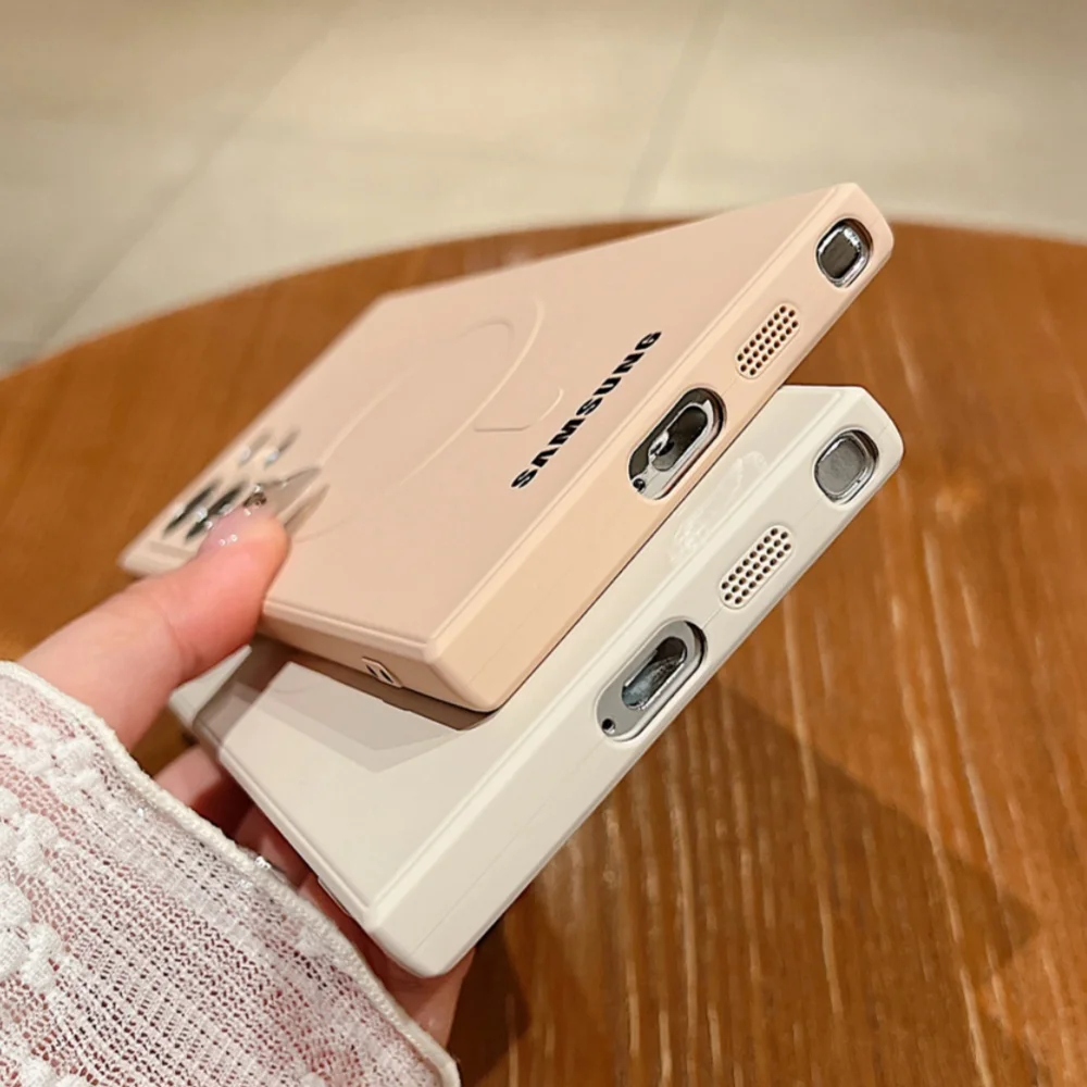 Чехол для Samsung Galaxy S25 Ultra Magsafe, жидкий силиконовый магнитный чехол для S26 S24 S23 Ultra Plus S25 FE Edge, противоударный чехол (art.: 3920ccc78deb4) - 3920ccc78deb4