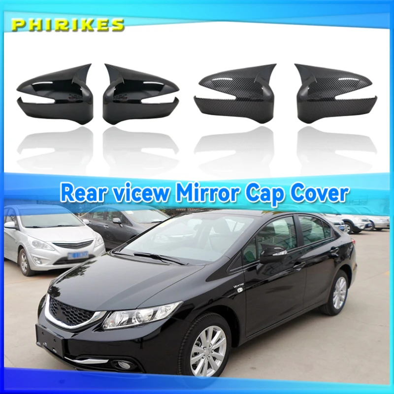 

Carbon Fiber Car Rear View Door Wing Mirror Side Mirror Cover Caps Shell Case for Honda Civic 8th gen 2006-2012