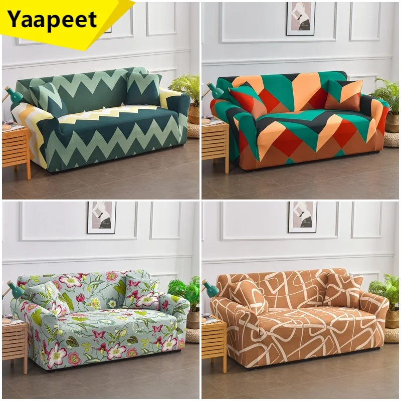 

1 2 3 4 Seater Floral Printed Sofa Covers for Living Room Elastic Sofa Slipcover All-inclusive Couch Cover Furniture Protector