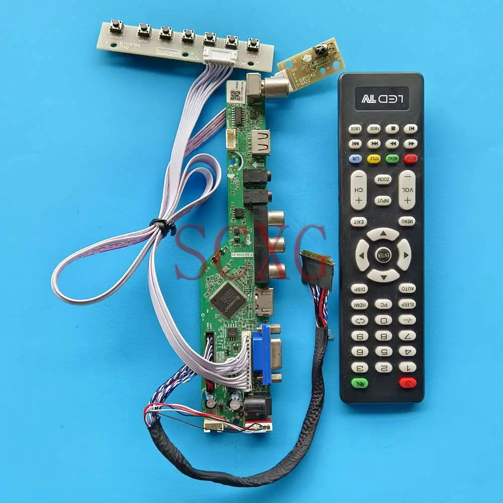 Плата контроллера для LTN156AT05-S01 ЖК-контроллер комплект сделай сам LVDS 40-контактная
