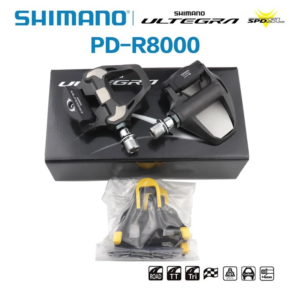 Фото Педали SHIMANO ULTEGRA PD-R8000 SPD-SL для шоссейных велосипедов с шипами SH11 - самоблокирующиеся №3