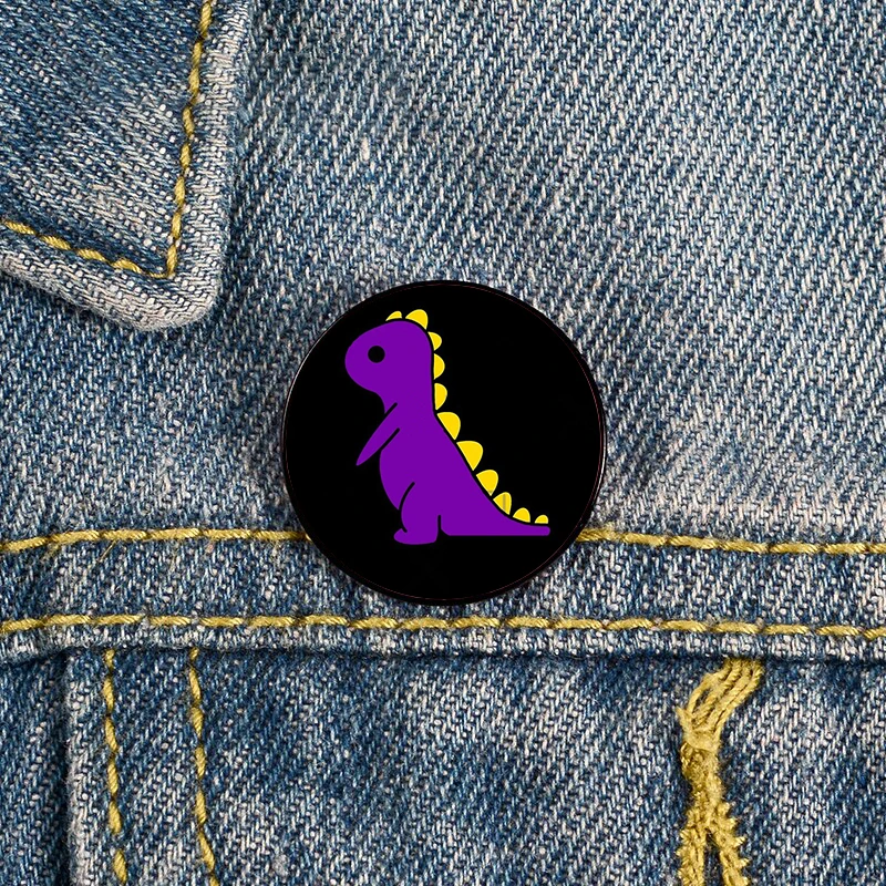 Intersex Baby Dinosaur Pin Custom Brooches Shirt Lapel teacher tote Bag backpacks Badge Cartoon gift brooches pins for women  - buy with discount